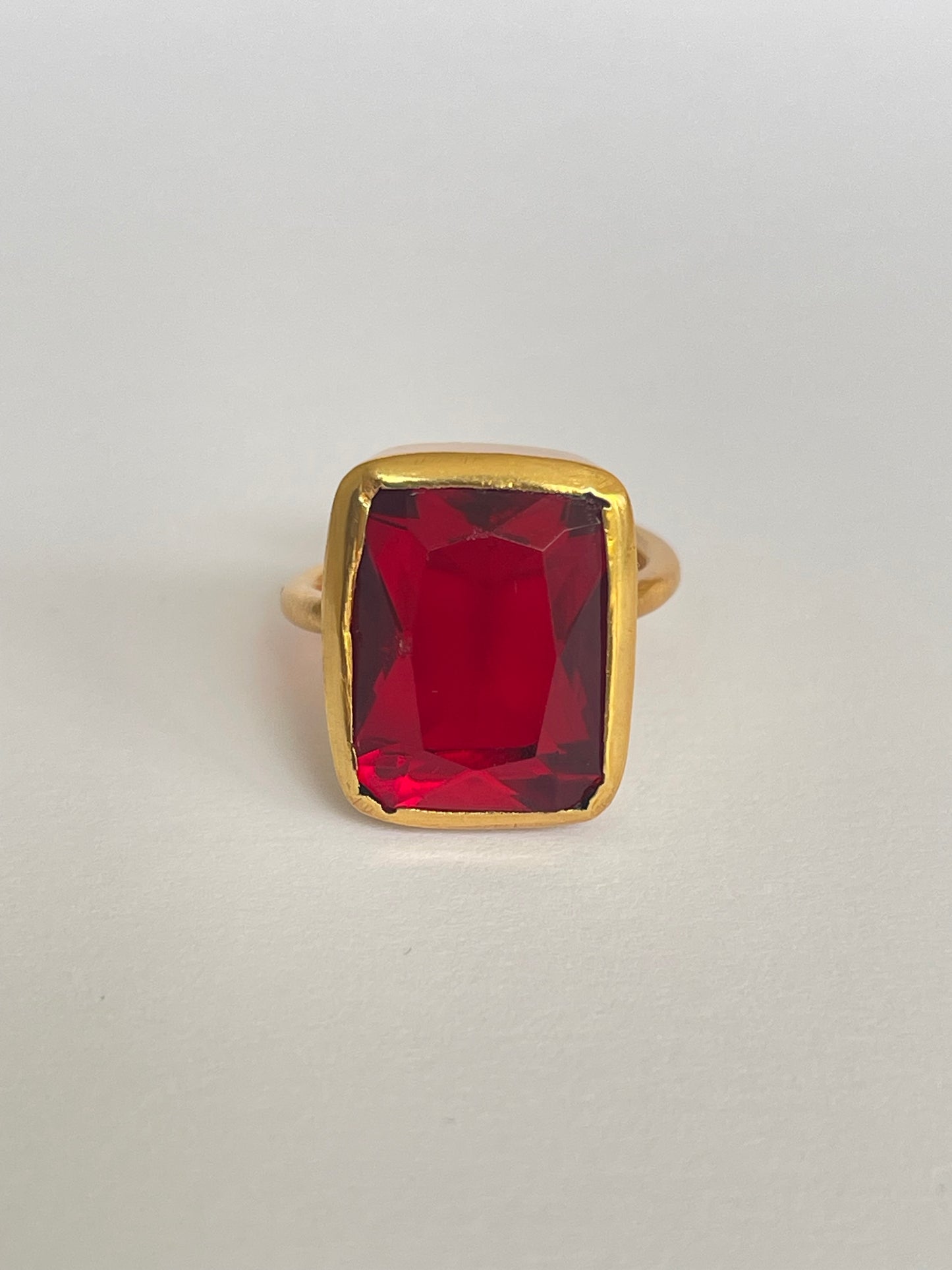Ruby Red Statement Ring