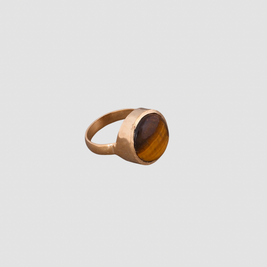 Tiger Eye Round Ring