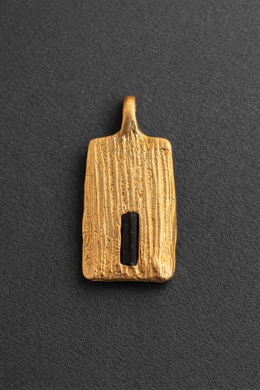 Black Tourmaline Monolith Pendant