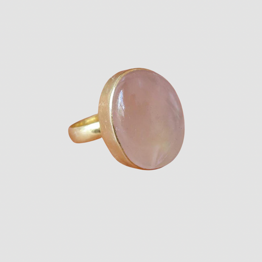 Natural Rose Quartz Ring