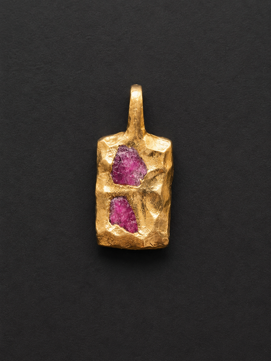 Double Ruby Petite Pendant