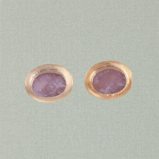 Rose Quartz Stud Earrings