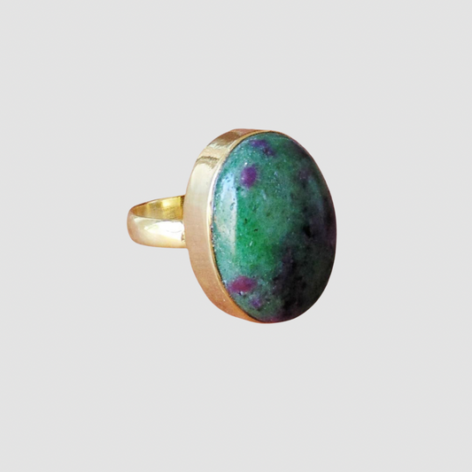 Natural Ruby Zoisite Ring