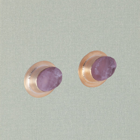 Rose Quartz Stud Earrings