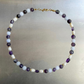 Fuji – Amethyst, Blue Lace Agate & Freshwater Pearl Necklace