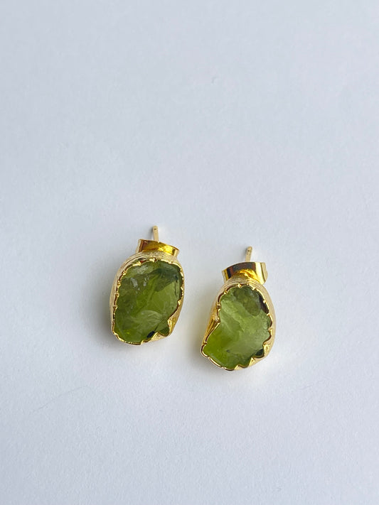 Peridot Gemstone Earring Studs