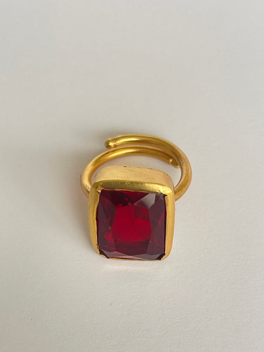 Ruby Red Statement Ring
