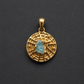 Blue Apatite Disc Pendant