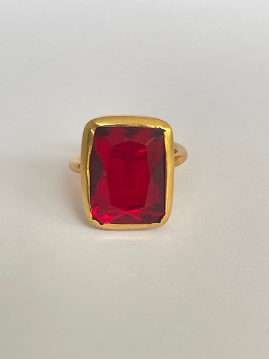 Ruby Red Statement Ring