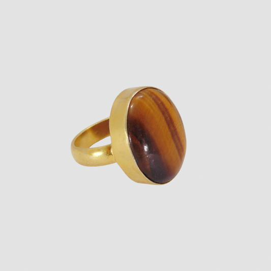 Tiger Eye Oval Ring