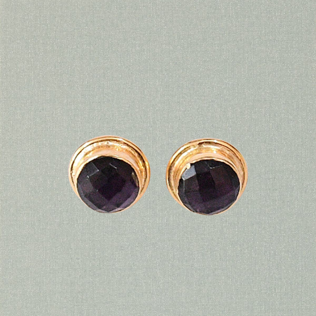 Amethyst Stud Earrings