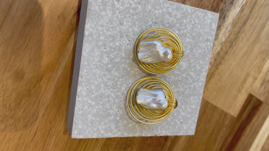 Mother of Pearl Statement Studs